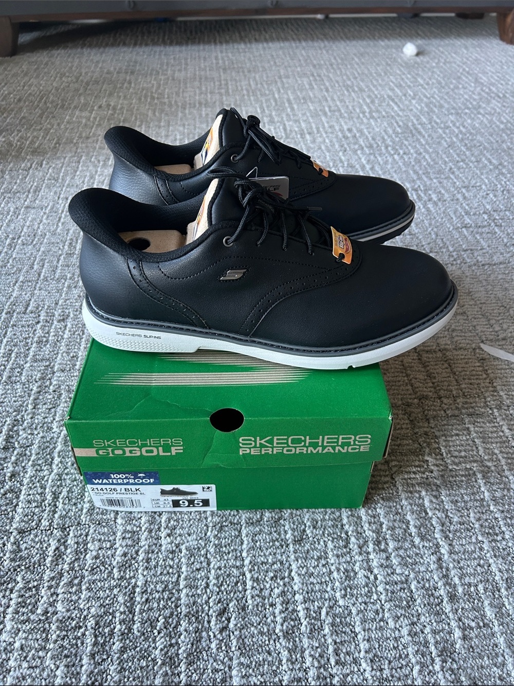 Skechers Slip-ins Waterproof: GO GOLF Prestige Black 9.5 - Picture 3 of 7